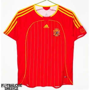 Španělsko 2006 Retro Domácí Dres Krátký Rukáv Španělsko 2006 Retro Domácí Dres Krátký Rukáv